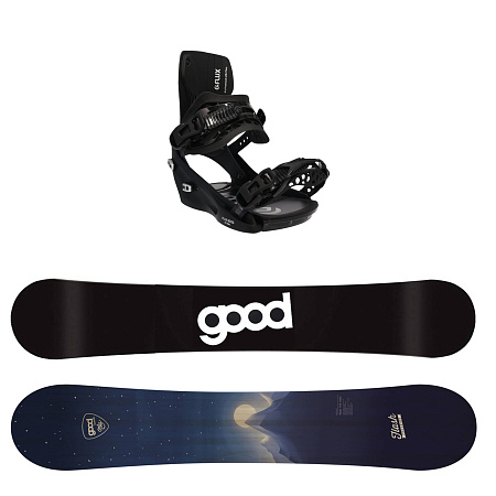 Комплит сноуборд FLASH LONG NOSE ROCKER + крепления XF